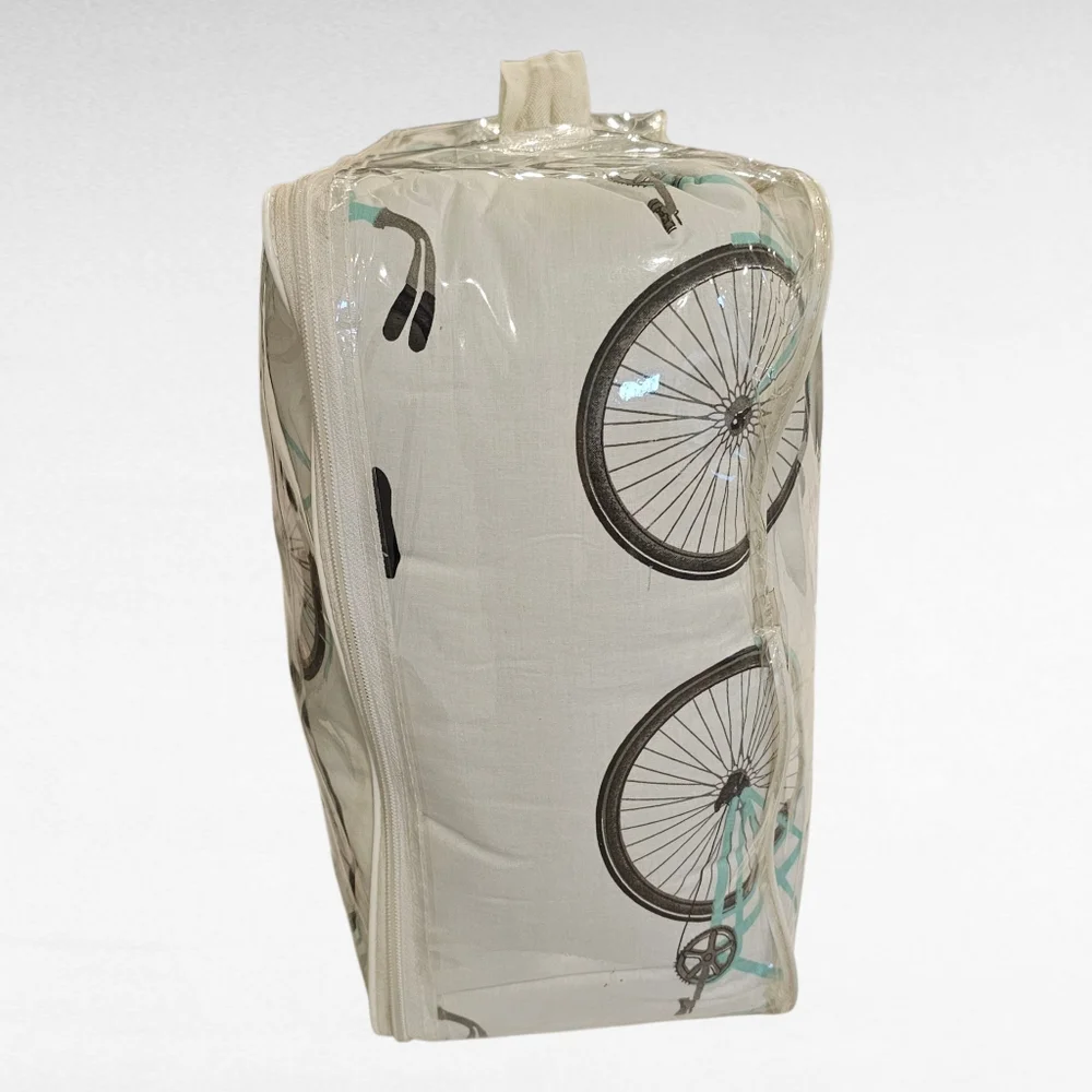 Rizzy Home Twin Aqua Bicycle 2 Piece Comforter Set